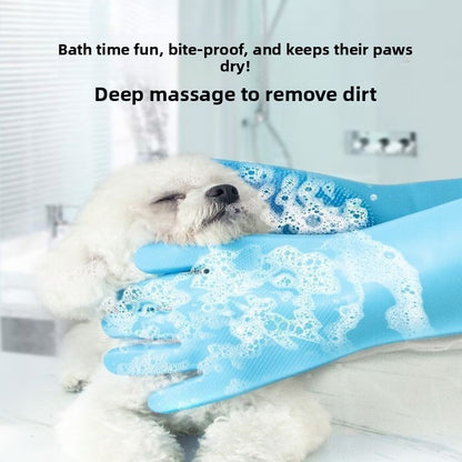 Pawsli™ Anti-Scratch Pet Bath & Grooming Gloves