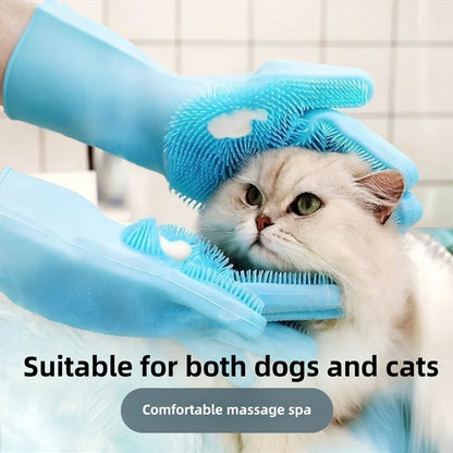 Pawsli™ Anti-Scratch Pet Bath & Grooming Gloves